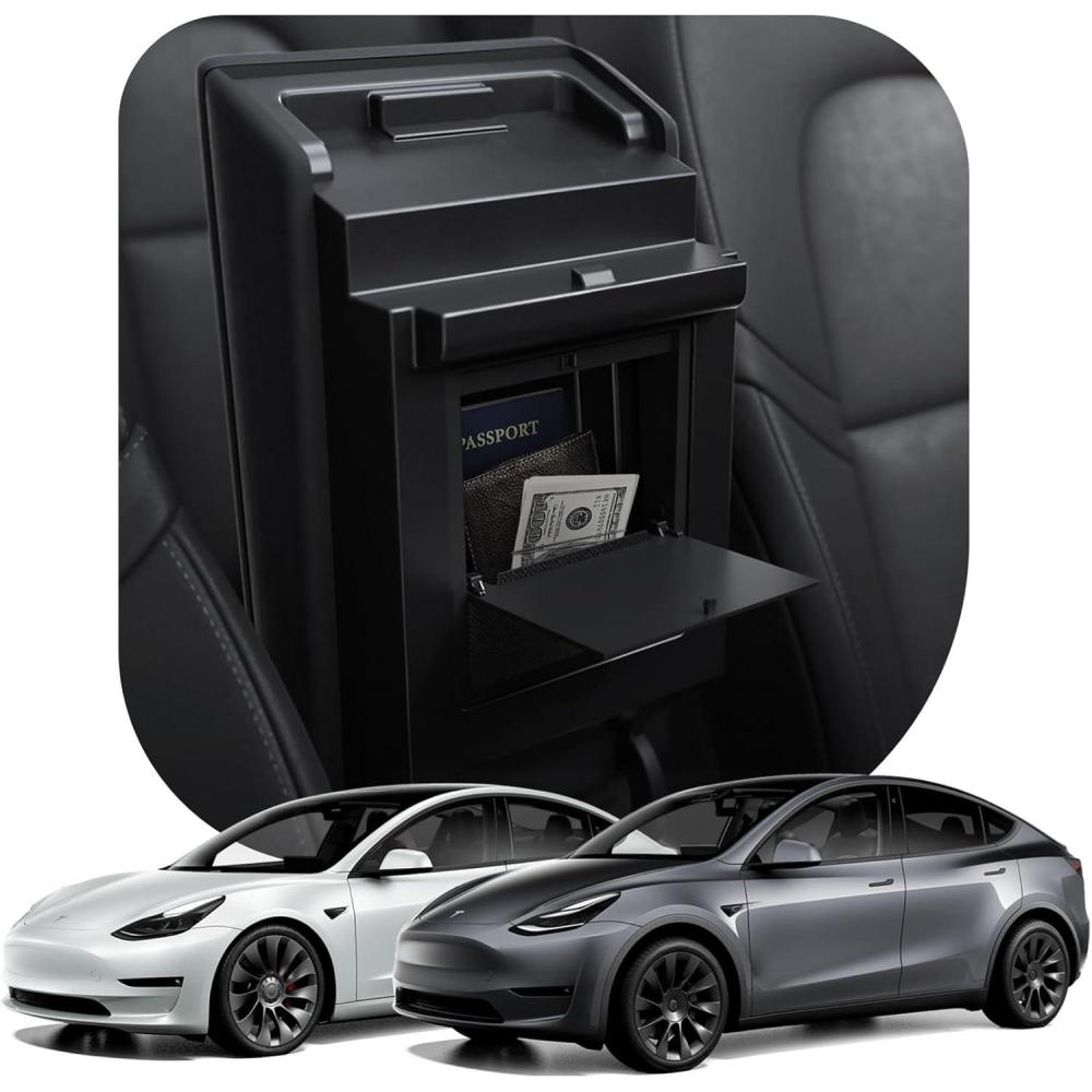 imageSpigen OneTap Hidden Storage Box for Tesla Model Y 20202024 amp Model 3 20172023 Not for Model Y Juniper 202526 and Model 3 Highland 202425Hidden Storage Box