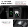 Spigen 3-in-1 Organizer Mount for Legacy Tesla Model Y 2022-2024 & Model 3 2022-2023 (Watch Charger Not Included) – Uses Tesla Wireless Charging Pad – for iPhone, AirPods, Apple Watch(Model 3 (2022-23) & Y (2022-2024))