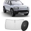 Spigen Front Windshield Sunshade for All Tesla Model Y & 3 | Dual Layered Protection Car Accessories for Model Y Juniper and Model 3 Highland | Gift for Tesla Owner(Windshield)