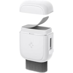 Spigen EZ Slide & Brush Screen Cleaner for Tesla Model Y 2025/26 (Juniper) & 3/Y/S/X/Cybertruck and Screens, Phones, Laptops, Tablets – No Solution Needed (Extra Microfiber Pad Included) [Black](White)