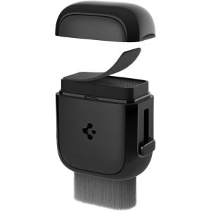 Spigen EZ Slide & Brush Screen Cleaner for Tesla Model Y 2025/26 (Juniper) & 3/Y/S/X/Cybertruck and Screens, Phones, Laptops, Tablets – No Solution Needed (Extra Microfiber Pad Included) [Black](Black)