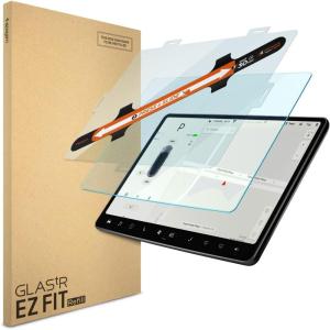 Spigen Tempered Glass Screen Protector [GlasTR EZ FIT – Refill] Designed for Tesla Model 3 (2023-2017), Tesla Model Y (2024-2021) 15 inch Dashboard Touchscreen – Matte/Anti Fingerprint