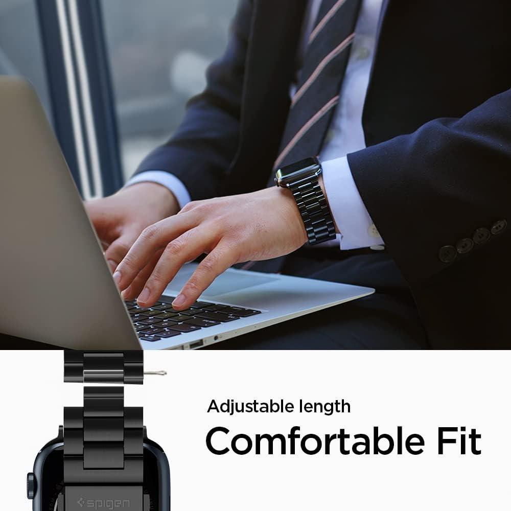 imageSpigen Modern Fit Designed For Apple Watch Band Compatible with Ultra 321 49mm Series 1110 46mm 987 45mm SE3SE2SE654 44mm 321 42mm Black