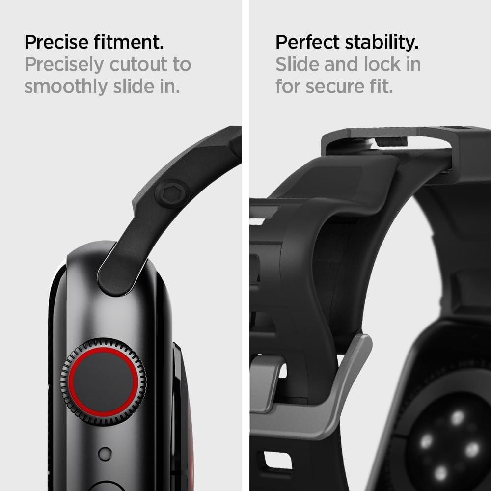 imageSpigen Rugged Band Designed for Apple Watch Band Compatible with Ultra 21 49mm Series 10 46mm 987 45mm SE2SE654 44mm 321 42mm Matte BlackMatte Black