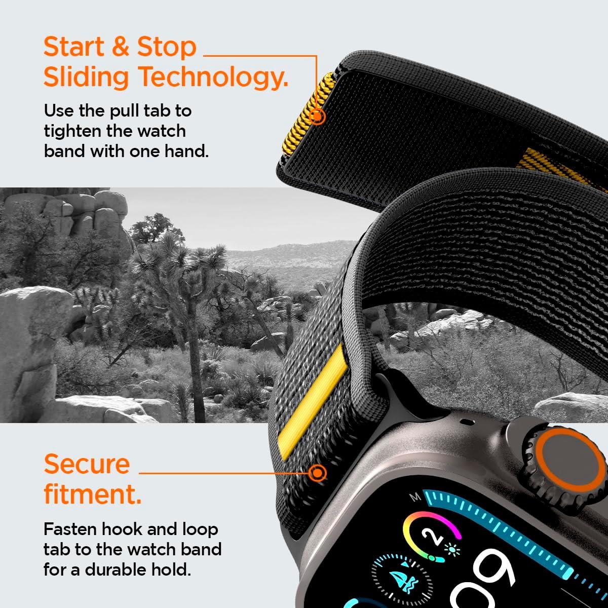 imageSpigen for Apple Watch Band Athlex Air Compatible with Ultra 321 49mm Series 1110 46mm 987 45mm SE3SE2SE654 44mm 321 42mmActive Black