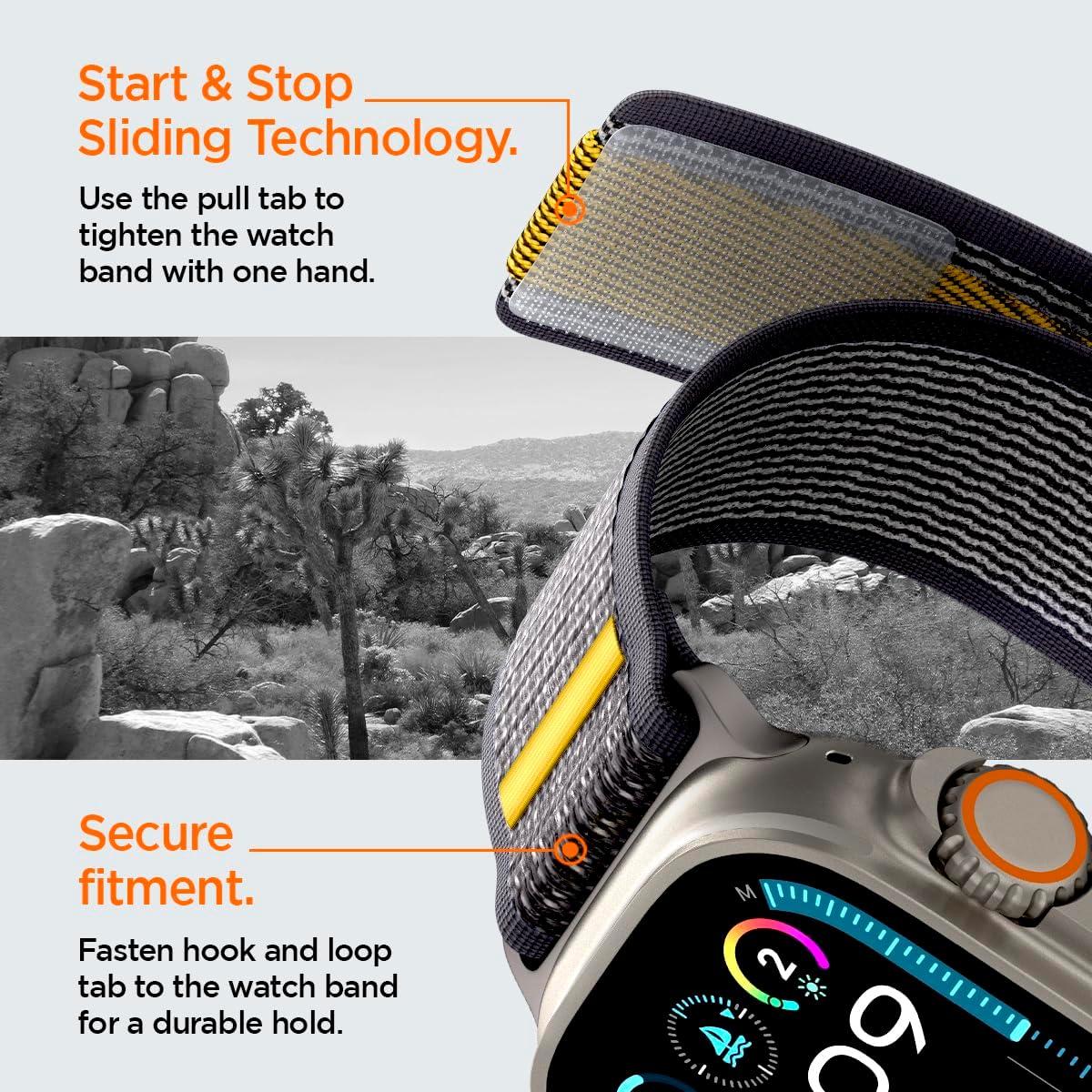 imageSpigen for Apple Watch Band Athlex Air Compatible with Ultra 321 49mm Series 1110 46mm 987 45mm SE3SE2SE654 44mm 321 42mmActive Gray