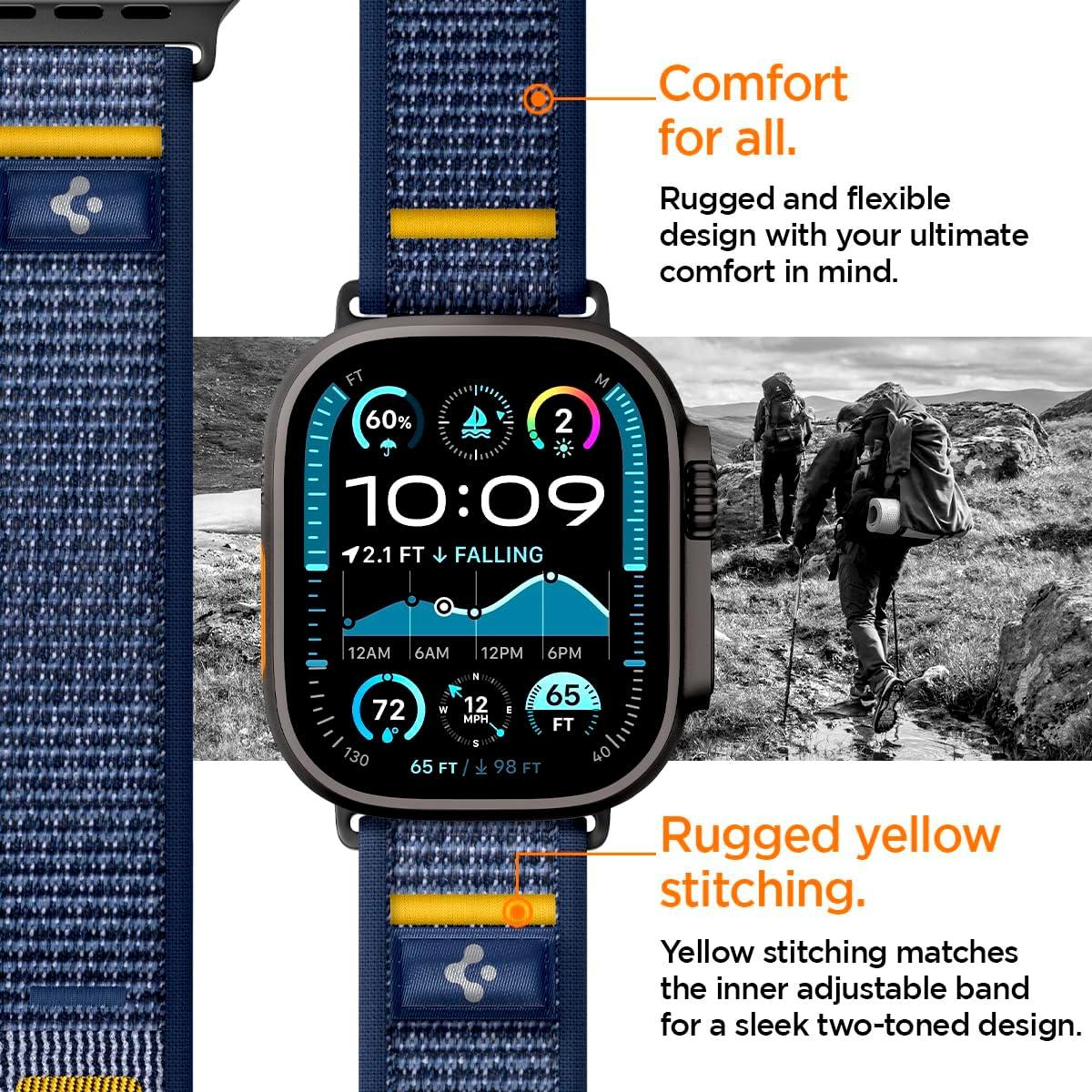 imageSpigen for Apple Watch Band Athlex Air Compatible with Ultra 321 49mm Series 1110 46mm 987 45mm SE3SE2SE654 44mm 321 42mmActive Navy