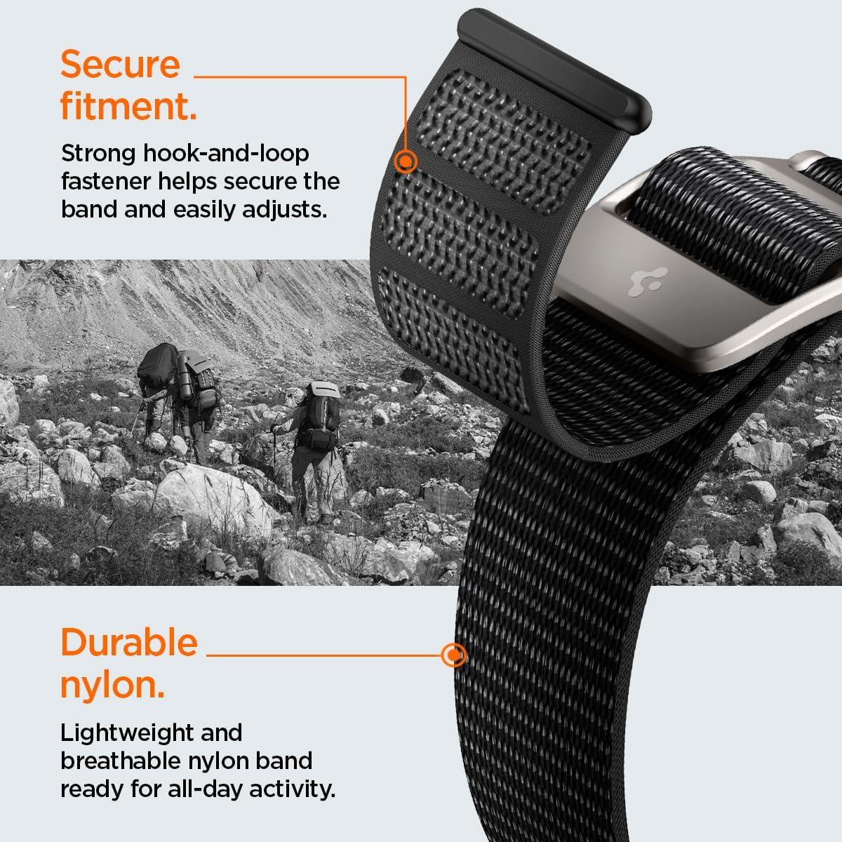 imageSpigen for Apple Watch Band Compatible with Ultra 321 49mm Series 1110 46mm 987 45mm SE3SE2SE654 44mm 321 42mm DuraPro FlexDuraPro Flex Ultra Adjustable Solo Loop StrapBlack DuraPro Flex Ultra