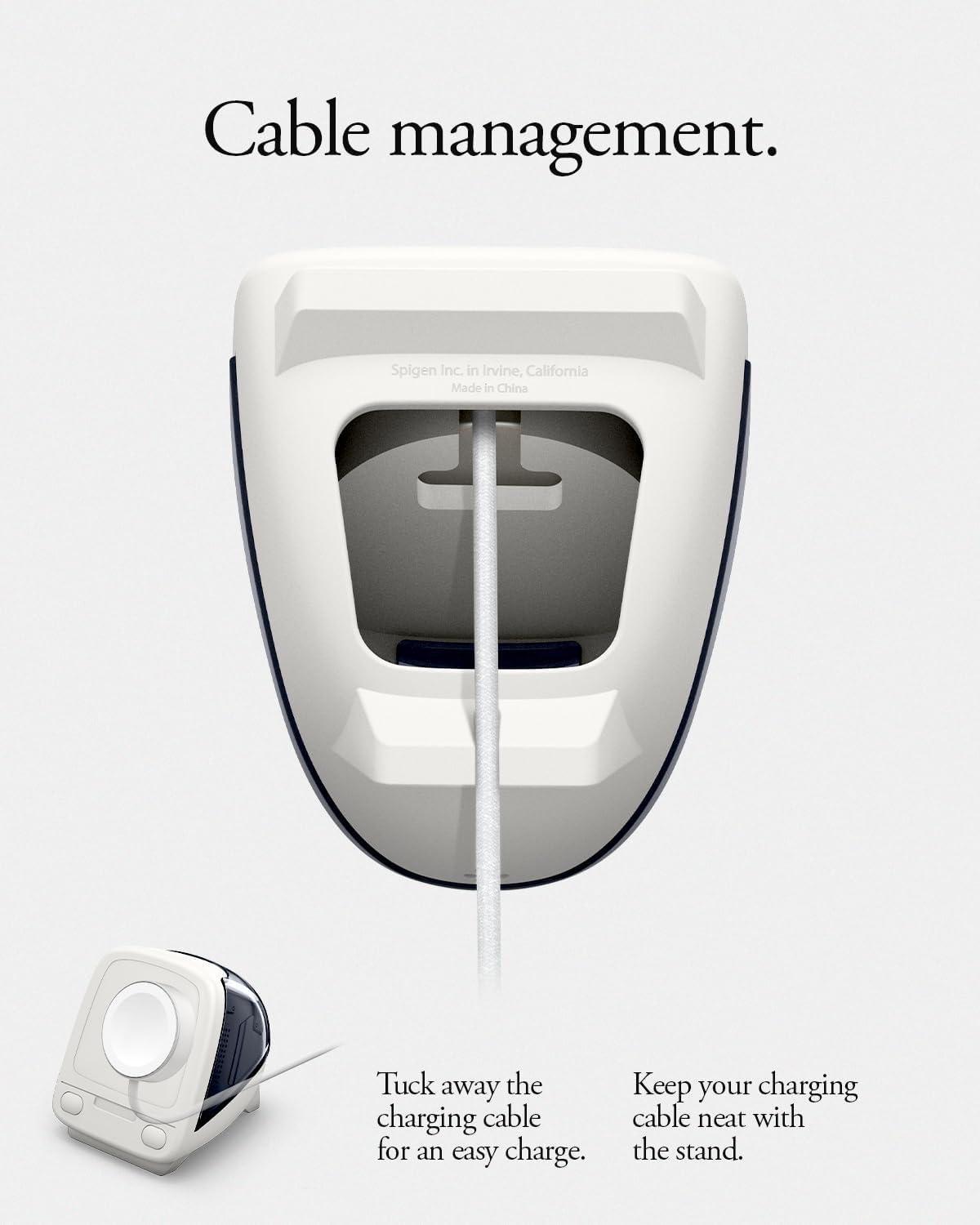 imageSpigen for Apple Watch Charger Stand Compatible with Ultra 321 49mm Series 1110 4642mm 987 4541mm SE3SE2SE654 4440mm Charging Cable Not Included Bondi BlueGraphite