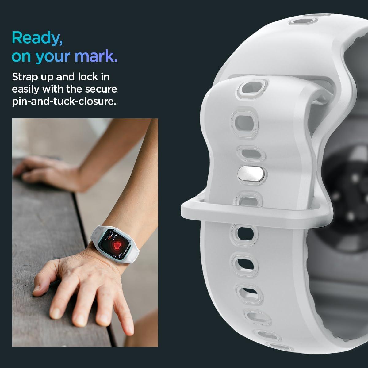 imageSpigen for Apple Watch Series 11 46mm Band Liquid Air Pro Compatible with Series 1110 Sport Case with StrapGray