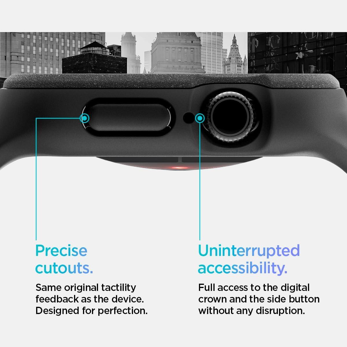 imageSpigen for Apple Watch Series 1110 46mm42mm Band with Case Vault Pro Protective TPU Cover with Strap Matte Black46mm for Series 10