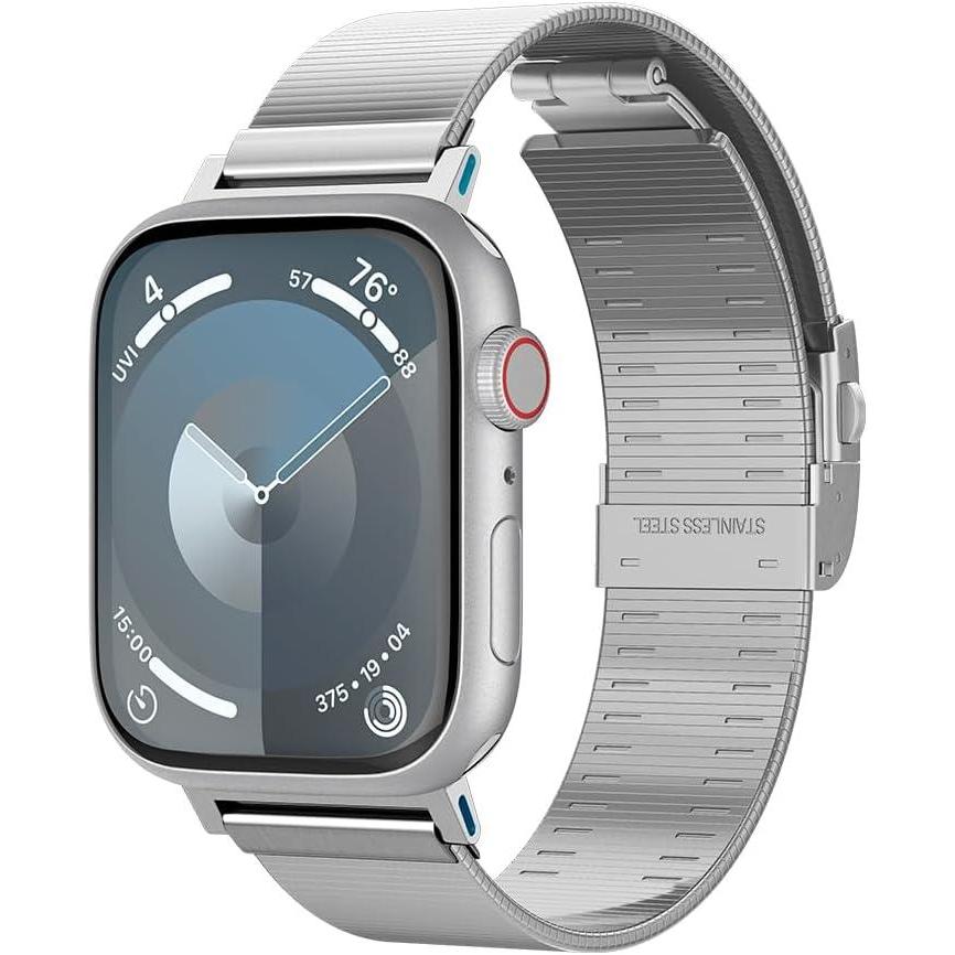 imageSpigen Sleek Link Designed for Apple Watch Band Series 1110 42mm 987 41mm SE3SE2SE654 40mm 321 38mm  Silver