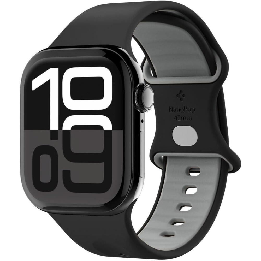 imageSpigen for Apple Watch Series 11 Band Nano Pop Compatible with Ultra 321 49mm Series 1110 4642mm SE3987 4541mm SE2SE654 4440mm 321 4238mmBlack Sesame