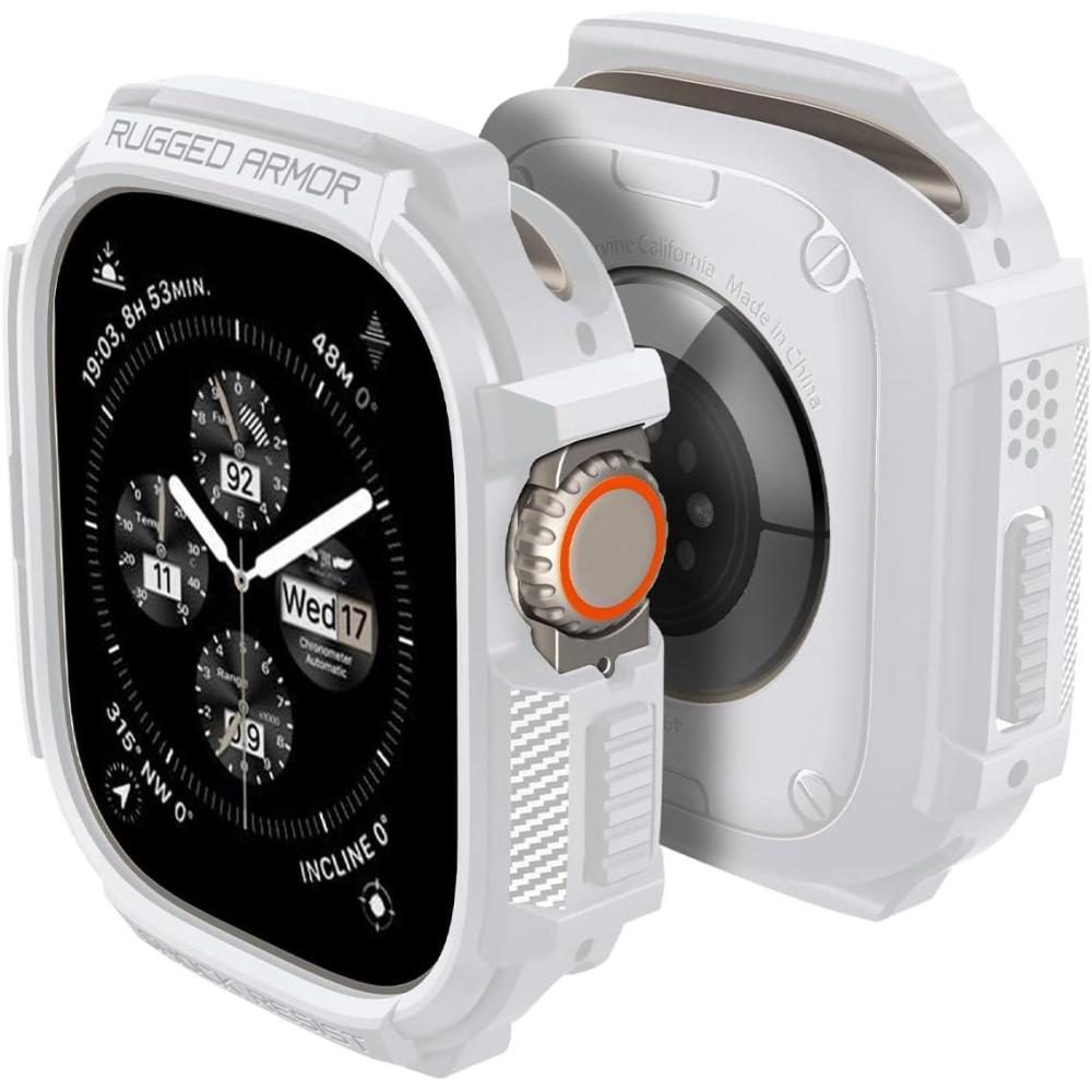imageSpigen for Apple Watch Ultra 321 Case Rugged Armor 49mm Durable TPU Cover Dark GrayWhite