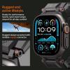 Spigen DuraPro Armor Durable Metal Connector Strap Designed for Apple Watch Band Compatible with Ultra 2/1 49mm, Series 10 46mm, 9/8/7 45mm, SE2/SE/6/5/4 44mm, 3/2/1 42mm(Black Edition)