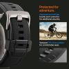 Spigen DuraPro Armor Durable Metal Connector Strap Designed for Apple Watch Band Compatible with Ultra 2/1 49mm, Series 10 46mm, 9/8/7 45mm, SE2/SE/6/5/4 44mm, 3/2/1 42mm(Fabric Black)