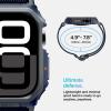 Spigen for Apple Watch Band, Lite Fit Pro Case and Strap Compatible with Ultra 3/2/1 49mm, Series 11/10 46/42mm, 9/8/7 45mm Durable TPU Cover with Lightweight Fabric Strap(Navy Blue)