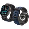 Spigen DuraPro Armor Durable Metal Connector Strap Designed for Apple Watch Band Compatible with Ultra 2/1 49mm, Series 10 46mm, 9/8/7 45mm, SE2/SE/6/5/4 44mm, 3/2/1 42mm(Navy Blue)