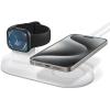 Spigen Mag Fit Duo Designed for MagSafe & Pixelsnap Charger Stand Charging Pad Case for iPhone 17, 16, 15, 14, 13, 12 Models/Apple Watch All Series/Airpods – White(White)