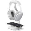 Spigen Premium Headphone Stand Designed for AirPods Max, Sonos Ace, Bose, Beats, Sony, PlayStation, Sennheiser [Charger Not Included] Aluminum Universal Headphones Dock – Silver(Silver)