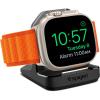 Spigen Rugged Armor Stand Designed for Apple Watch Charger Stand Compatible with Ultra 3/2/1 49mm, Series 11/10 46/42mm, 9/8/7 45/41mm, SE3/SE2/SE/6/5/4 44/40mm with Non-Slip Stable Base – Black(Black)