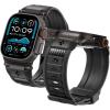 Spigen Rugged Ultra Band Durable TPU Strap Designed For Apple Watch Ultra 3/2/1 49mm, Series 11/10 46mm, 9/8/7 45mm, SE3/SE2/SE/6/5/4 44mm, 3/2/1 42mm – Matte Black