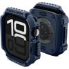 Spigen for Apple Watch Ultra 3/2/1 Case, Rugged Armor 49mm Durable TPU Cover – Dark Gray(Navy Blue)