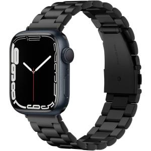 Spigen Modern Fit Designed For Apple Watch Band Compatible with Ultra 3/2/1 49mm, Series 11/10 46/42mm, 9/8/7 45/41mm, SE3/SE2/SE/6/5/4 44/40mm, 3/2/1 42/38mm(Black)