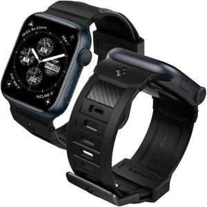 Spigen Rugged Band Designed for Apple Watch Band Series 11/10 42mm, 9/8/7 41mm, SE3/SE2/SE/6/5/4 40mm, 3/2/1 38mm – Matte Black