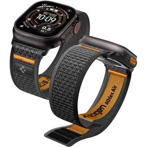 Spigen for Apple Watch Band, Athlex Air Compatible with Ultra 3/2/1 49mm, Series 11/10 46mm, 9/8/7 45mm, SE3/SE2/SE/6/5/4 44mm, 3/2/1 42mm(Active Black Orange)