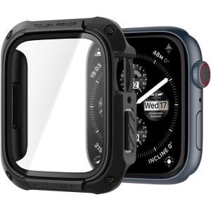 Spigen for Apple Watch Series 11 Case, Built-in Touch Sensitive Tempered Glass Screen Protector Durable Full Coverage Cover Tough Armor Compatible with Series 11/10 46mm – Black(Apple Watch 45mm)