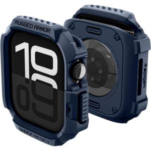 Spigen for Apple Watch Ultra 3/2/1 Case, Rugged Armor 49mm Durable TPU Cover – Dark Gray(Navy Blue)
