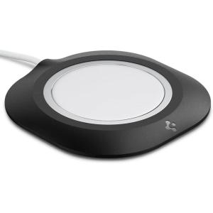Spigen for MagSafe Charger Pad, Cover Case Mag Fit Compatible with iPhone 17/16/15/14/13/12, AirPods Pro 3/2/1, AirPods 4/3 (Charger Not Included) – Black (2020/15W)(Black (2020/15W))