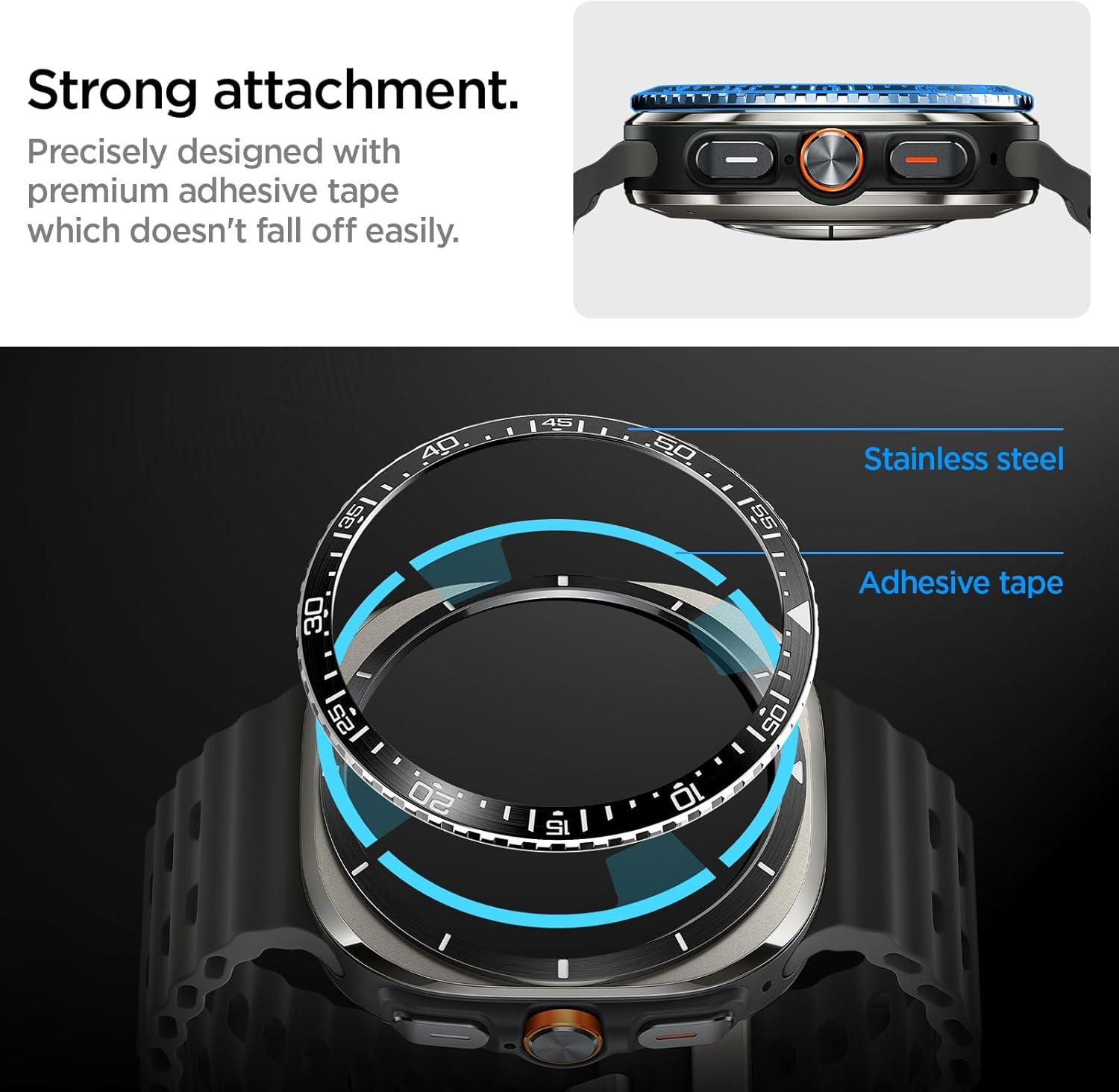 imageSpigen Bezel Tune Designed for Samsung Galaxy Watch Ultra 47mm Bezel Ring Protector Adhesive Cover 20252024 Black