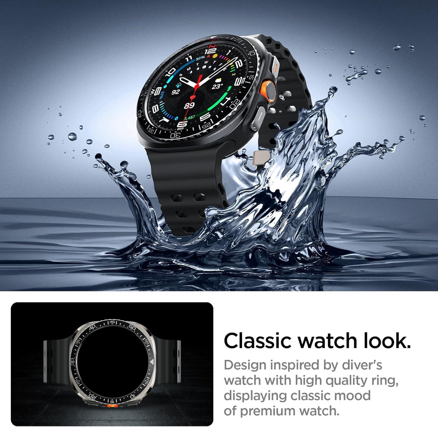 imageSpigen Bezel Tune Designed for Samsung Galaxy Watch Ultra 47mm Bezel Ring Protector Adhesive Cover 20252024 Black