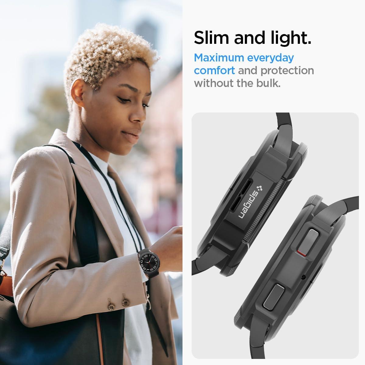 imageSpigen Liquid Air Designed for Samsung Galaxy Watch 6 40mm Case Flexible Lightweight TPU Cover 2023 Matte BlackGalaxy Watch 6 Classic