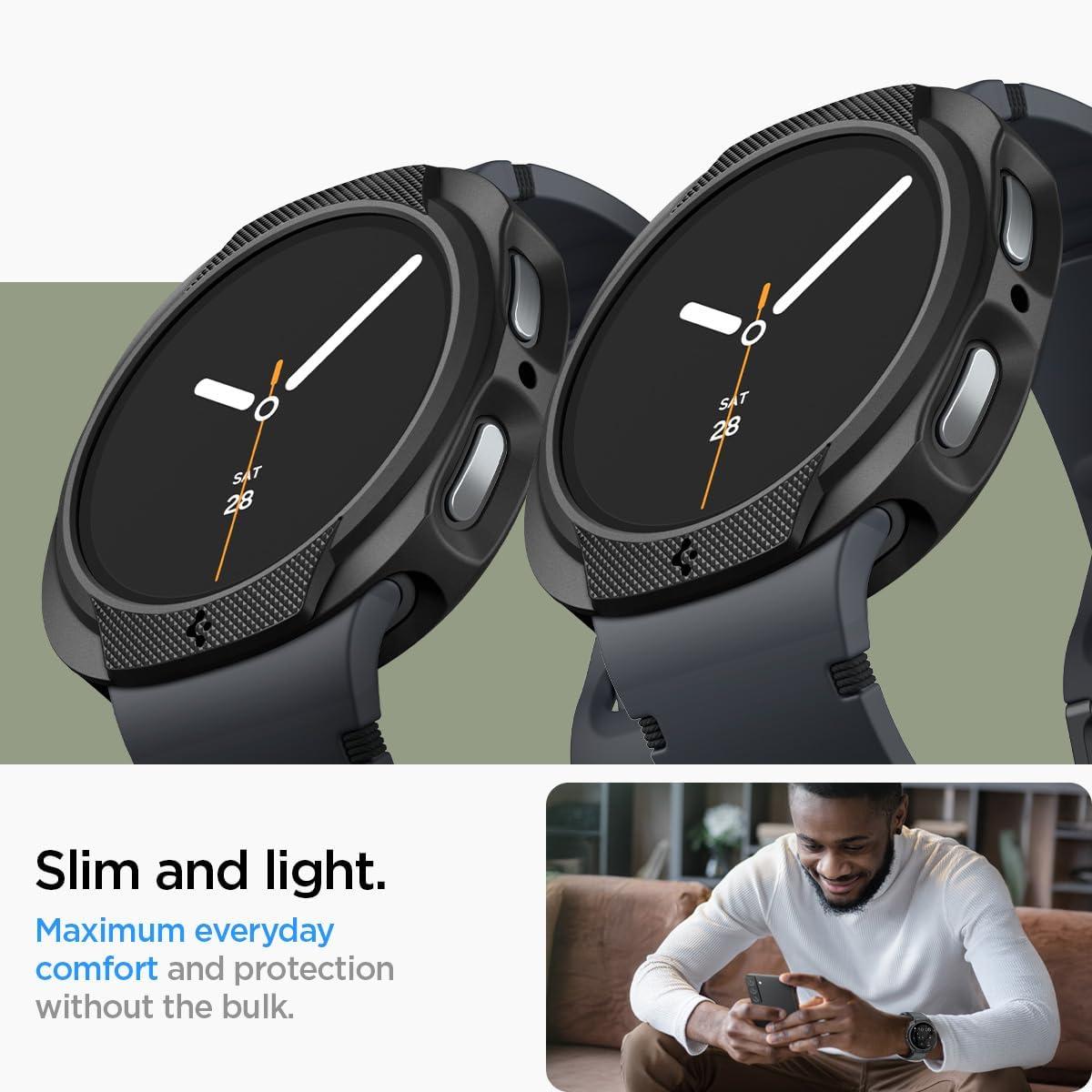 imageSpigen Liquid Air Designed for Samsung Galaxy Watch 6 40mm Case Flexible Lightweight TPU Cover 2023 Matte BlackGalaxy Watch 8
