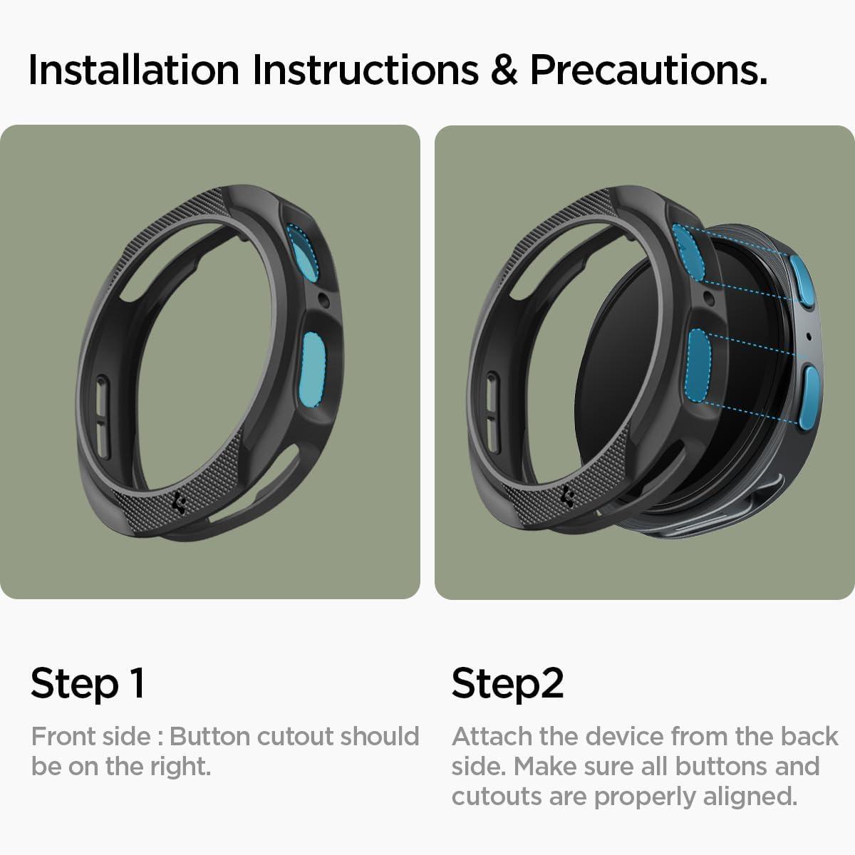 imageSpigen Liquid Air Designed for Samsung Galaxy Watch 6 40mm Case Flexible Lightweight TPU Cover 2023 Matte BlackGalaxy Watch 8