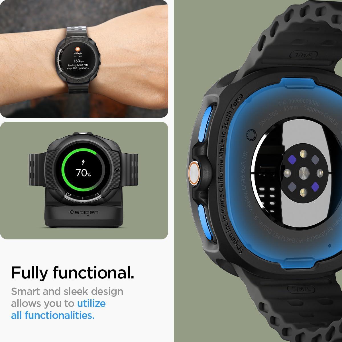 imageSpigen Liquid Air Designed for Samsung Galaxy Watch 6 40mm Case Flexible Lightweight TPU Cover 2023 Matte BlackMatte Black