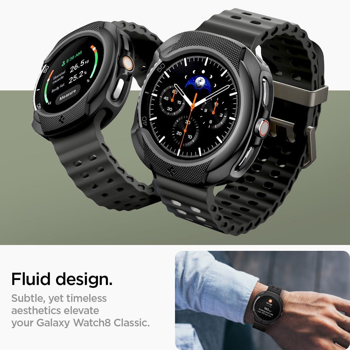 imageSpigen Liquid Air Designed for Samsung Galaxy Watch 6 40mm Case Flexible Lightweight TPU Cover 2023 Matte BlackMatte Black