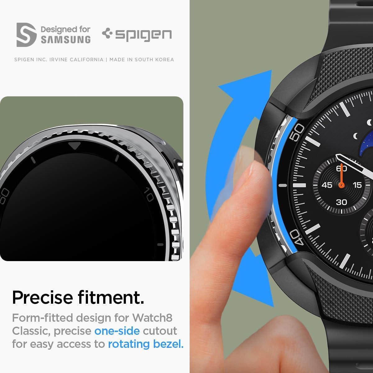 imageSpigen Liquid Air Designed for Samsung Galaxy Watch 6 40mm Case Flexible Lightweight TPU Cover 2023 Matte BlackMatte Black