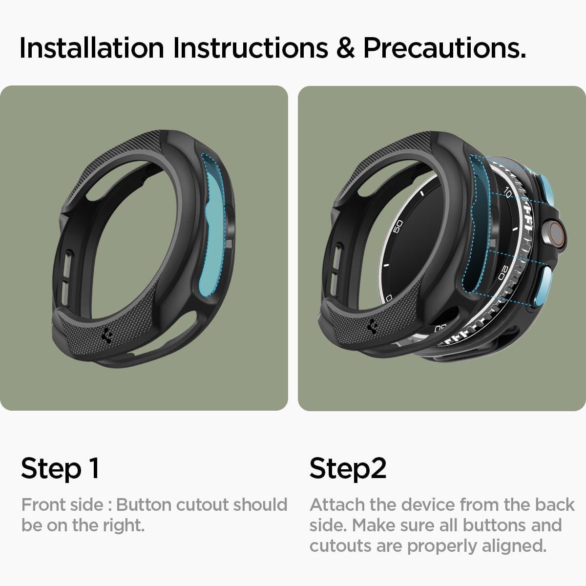 imageSpigen Liquid Air Designed for Samsung Galaxy Watch 6 40mm Case Flexible Lightweight TPU Cover 2023 Matte BlackMatte Black