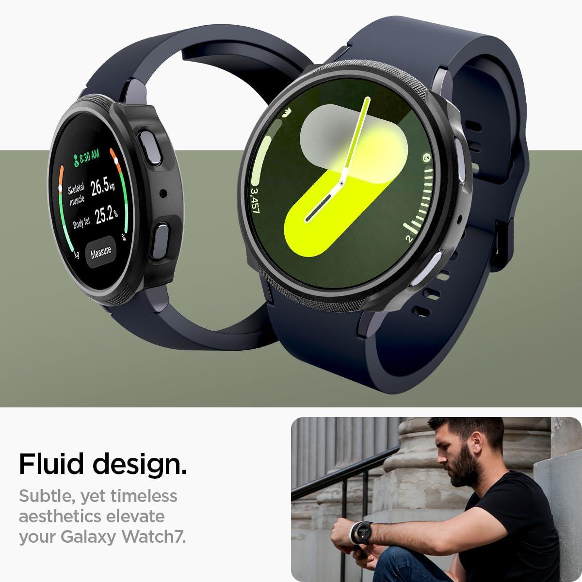imageSpigen Liquid Air Designed for Samsung Galaxy Watch 6 40mm Case Flexible Lightweight TPU Cover 2023 Matte BlackMatte Black