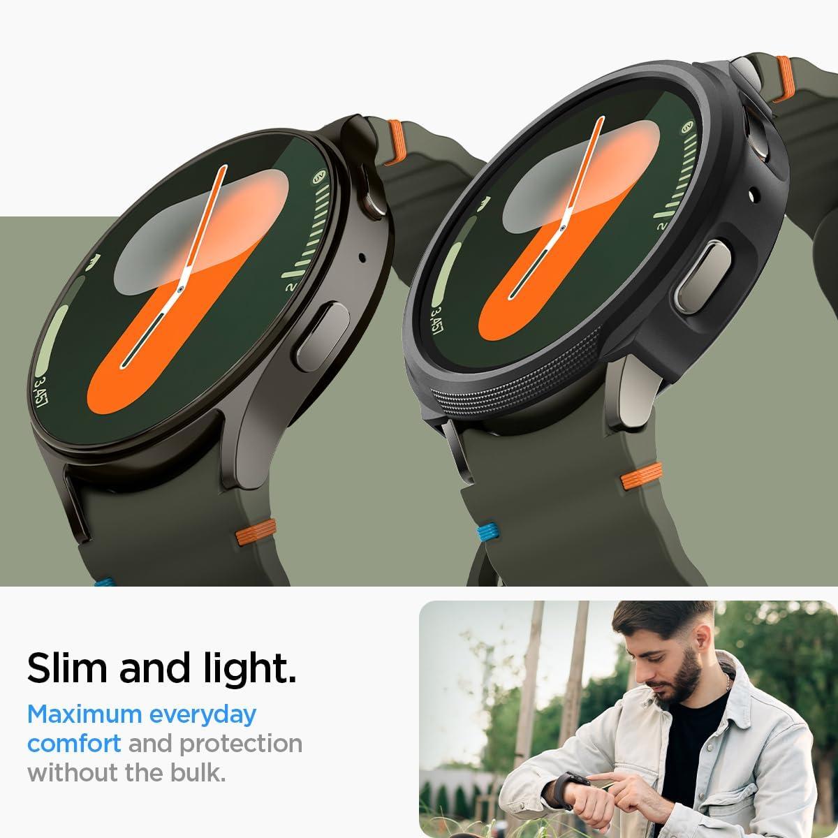 imageSpigen Liquid Air Designed for Samsung Galaxy Watch 6 40mm Case Flexible Lightweight TPU Cover 2023 Matte BlackMatte Black