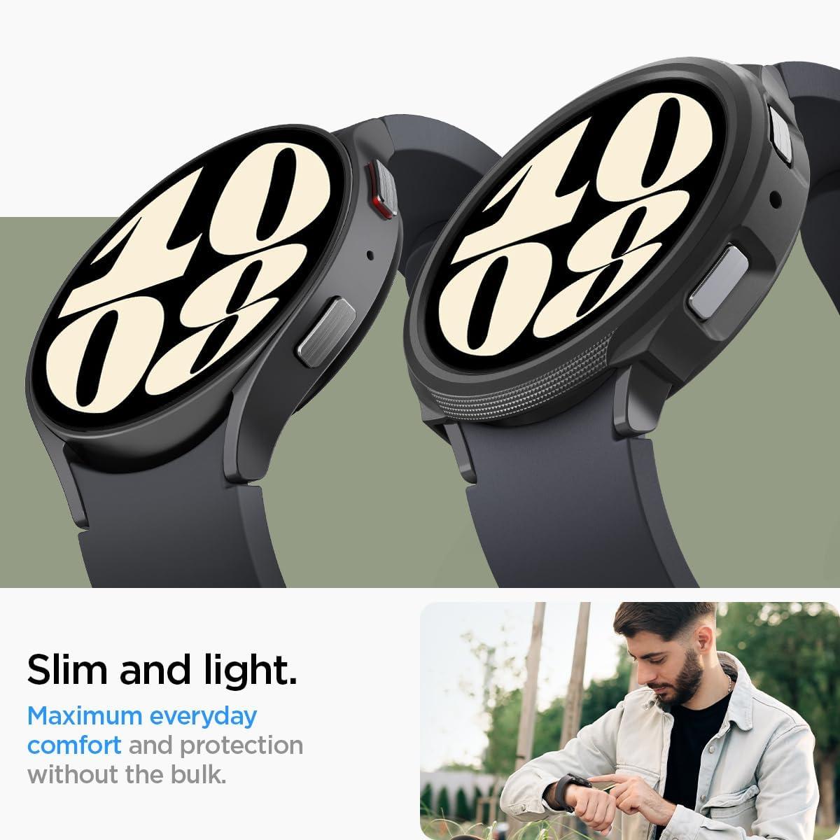 imageSpigen Liquid Air Designed for Samsung Galaxy Watch 8 40mm Case Flexible Lightweight TPU Cover 2025 Matte BlackGalaxy Watch 6