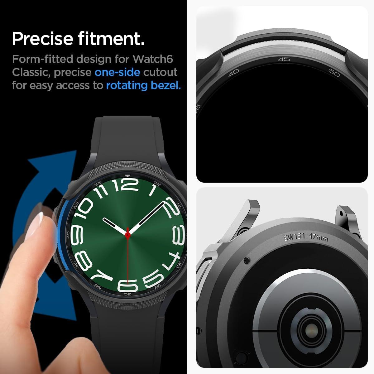 imageSpigen Liquid Air Designed for Samsung Galaxy Watch 8 40mm Case Flexible Lightweight TPU Cover 2025 Matte BlackGalaxy Watch 6 Classic