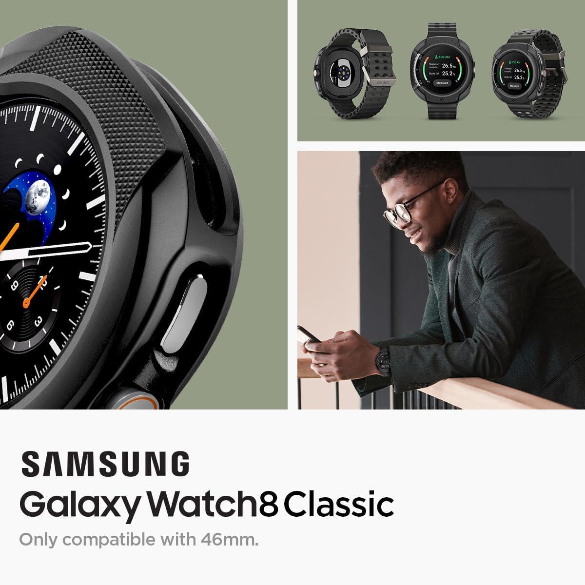 imageSpigen Liquid Air Designed for Samsung Galaxy Watch 8 40mm Case Flexible Lightweight TPU Cover 2025 Matte BlackMatte Black