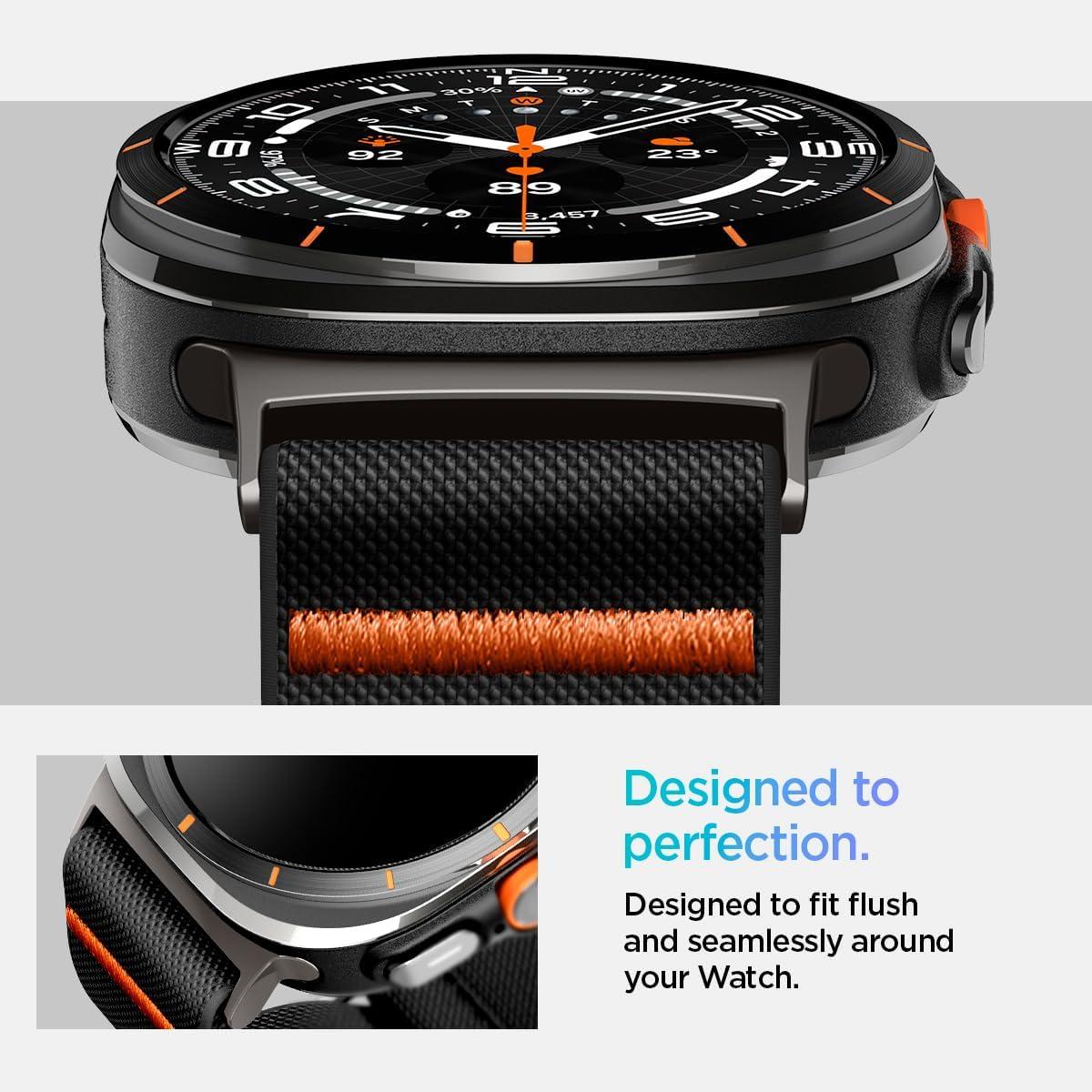 imageSpigen Lite Fit Designed For Samsung Galaxy Watch Ultra Band 47mm Nylon Solo Loop Strap 20252024 BlackBlack