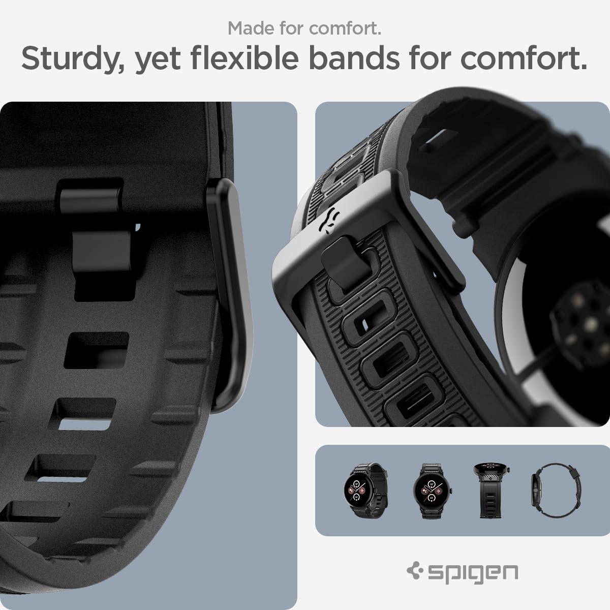 imageSpigen Rugged Band Designed for Google Pixel Watch 4321 41mm Band Durable TPU Strap Matte Black