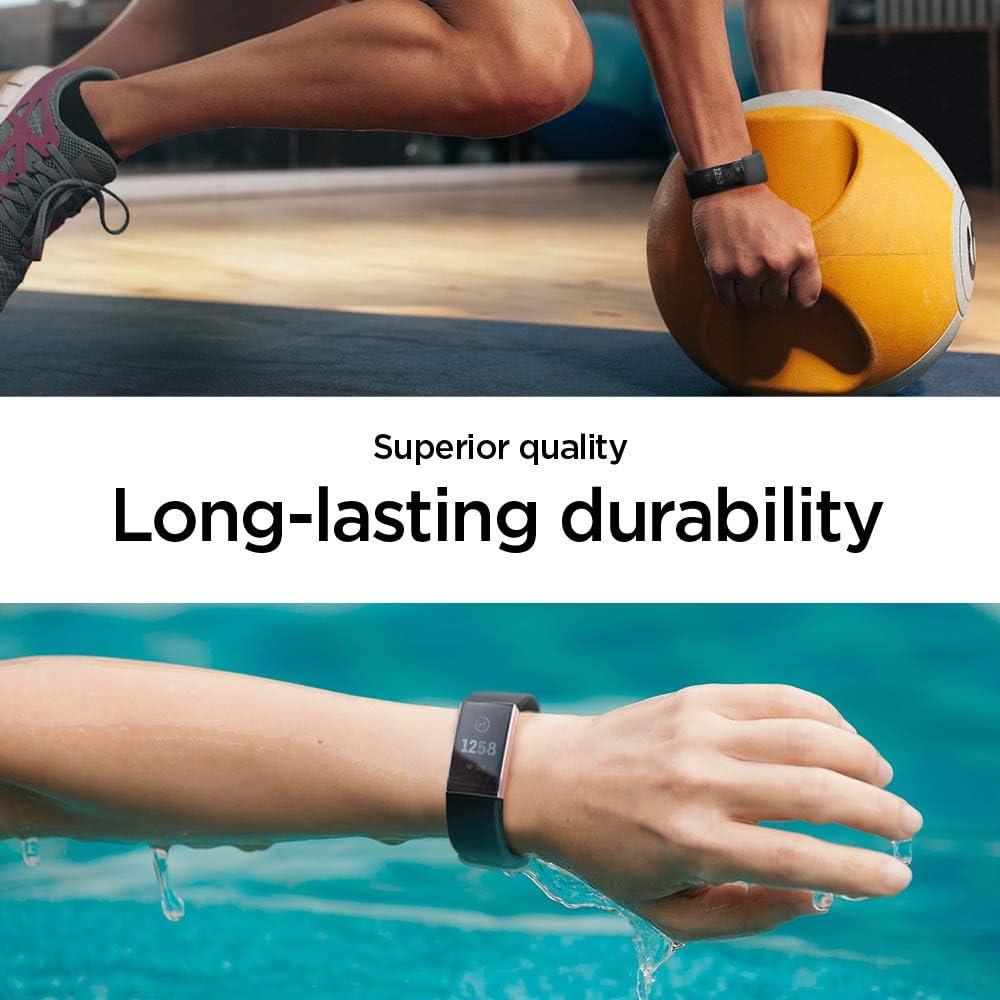 imageSpigen Silicone Fit Designed For Fitbit Charge 4 2020 Charge 3 2018 Band BlackBlack